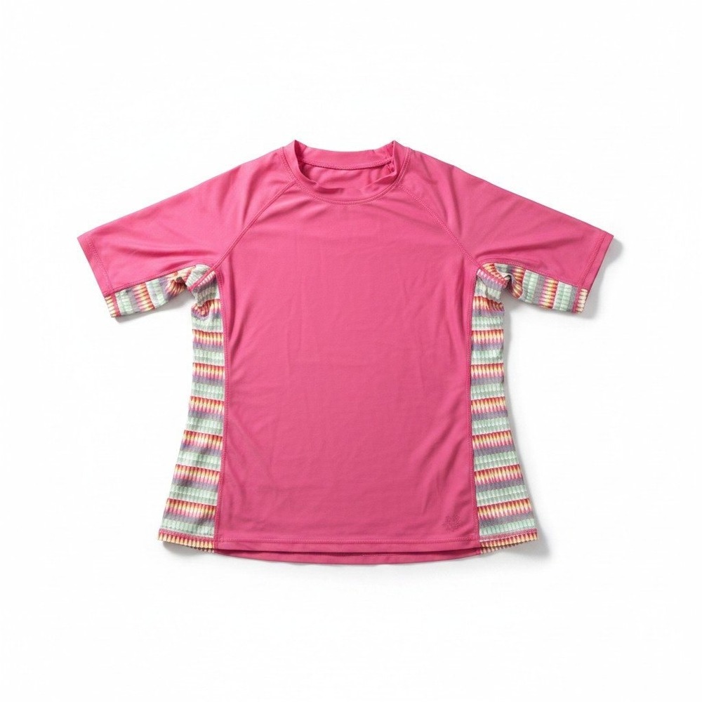 UV Skinz Womens 3XL Pink Rash Guard Swim Shirt Short Sleeve Casual Athleisure